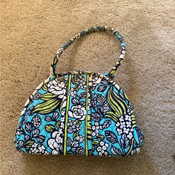 Vera Bradley Handbags - Vera Bradley Blue and Green Floral Shoulder Bag